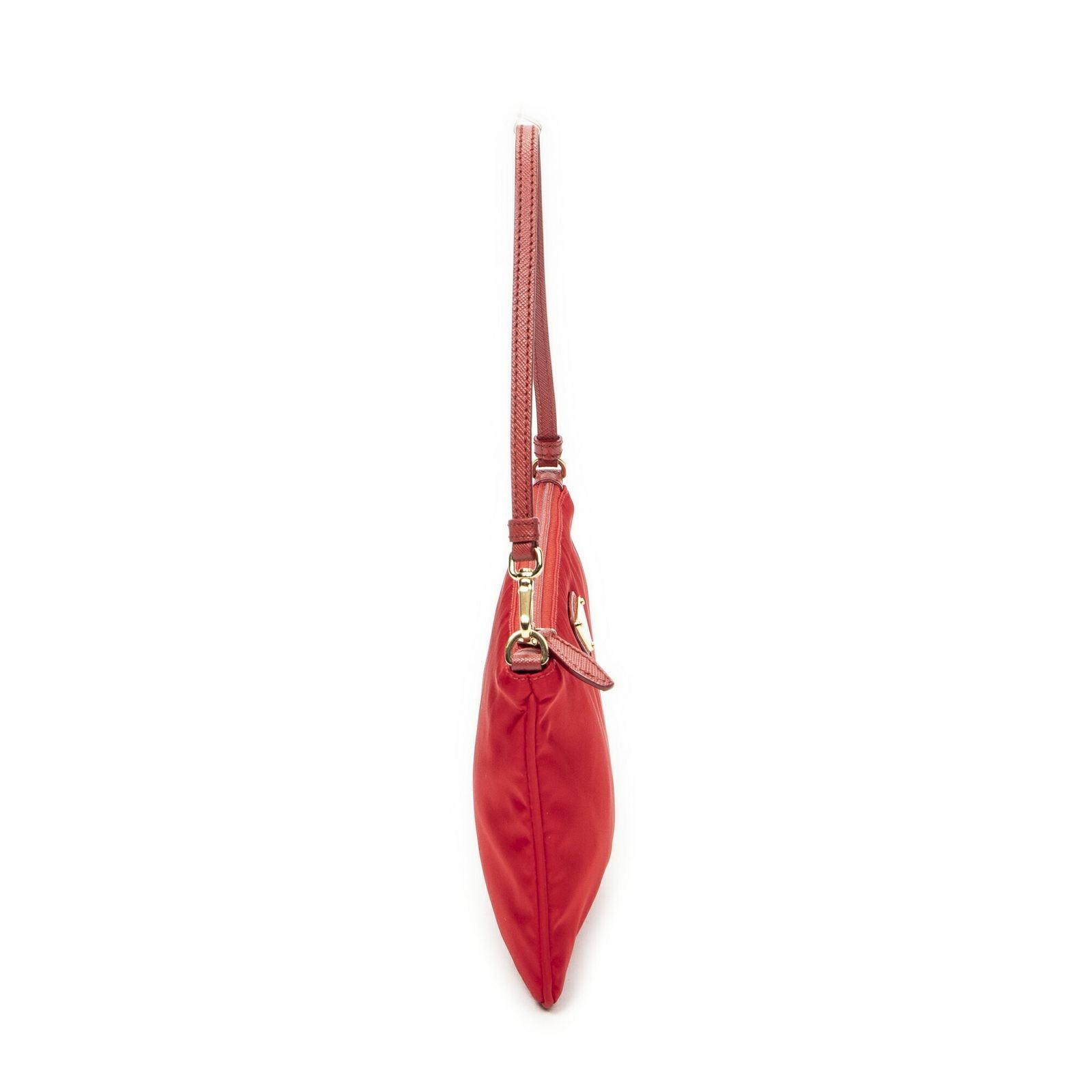 Prada Flap Clutch Red Nylon Canvas — view 4