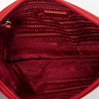 Prada Flap Clutch Red Nylon Canvas — view 9