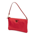 Prada Flap Clutch Red Nylon Canvas — view 2