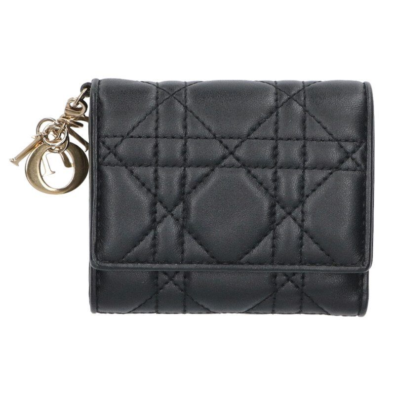 Dior Lady Trifold Lotus Wallet Handbag