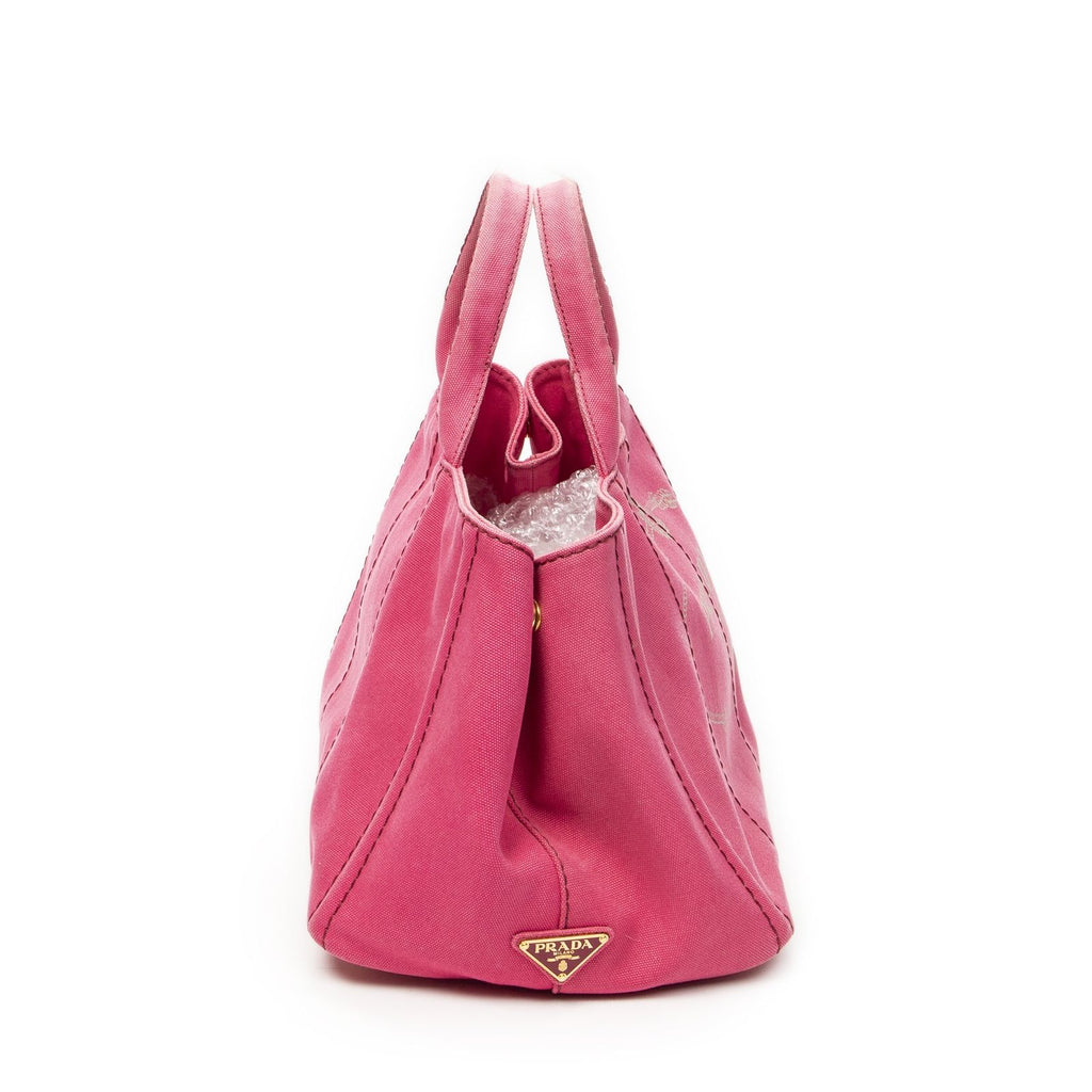 Prada Canapa Tote Fuchsia Pink Canvas — view 4