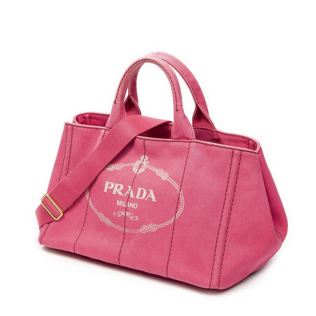 Prada Canapa Tote Fuchsia Pink Canvas — view 2