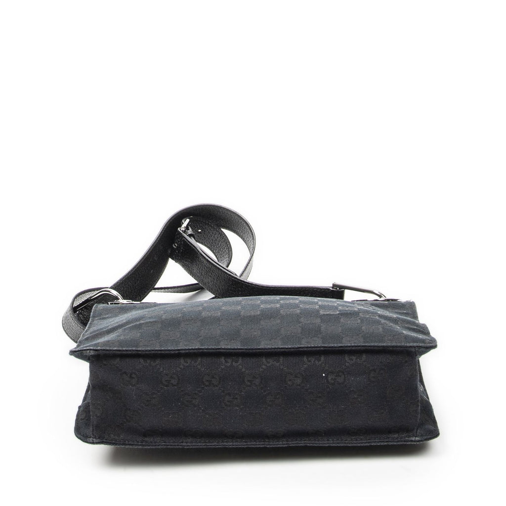 Gucci Eclipse Crossbody Shoulder Bag Black GG Canvas — view 6
