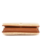 Saint Laurent Yves Lou Shearling Pochette Beige Brown Sheep Fur Pouch — view 6