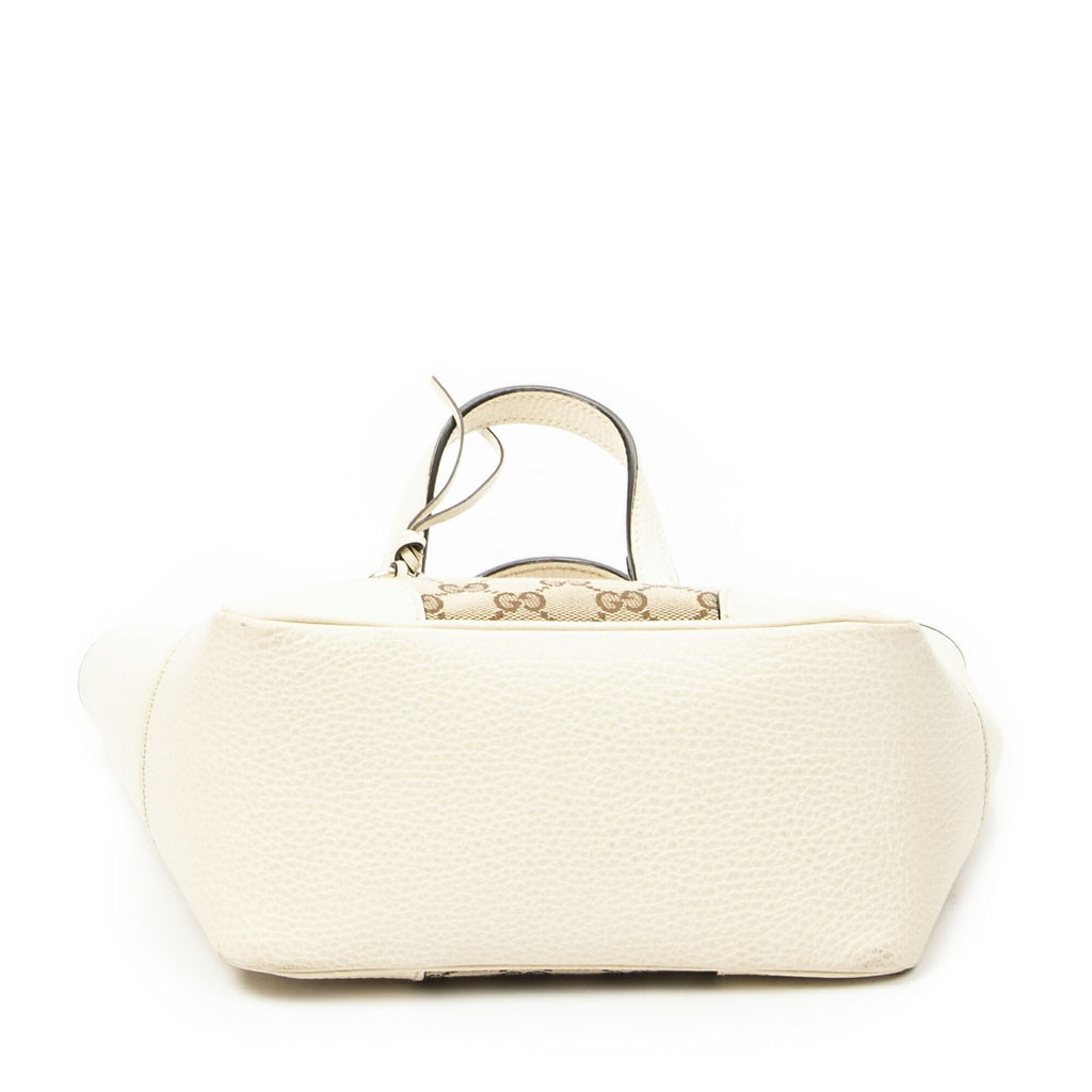 Gucci Small Bree Tote Ivory Beige GG Canvas — view 6
