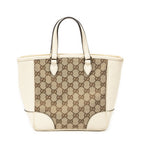 Gucci Small Bree Tote Ivory Beige GG Canvas — view 5