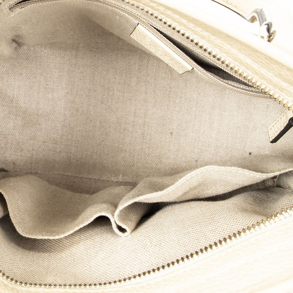 Gucci Small Bree Tote Ivory Beige GG Canvas — view 9