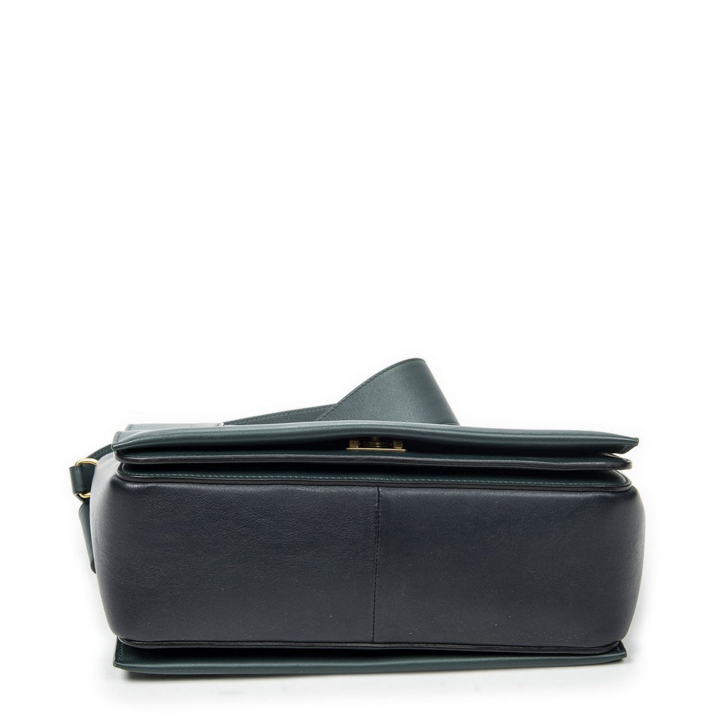 Celine Frame Cross Belt Bag Navy Dark Green Calfskin Leather — view 6