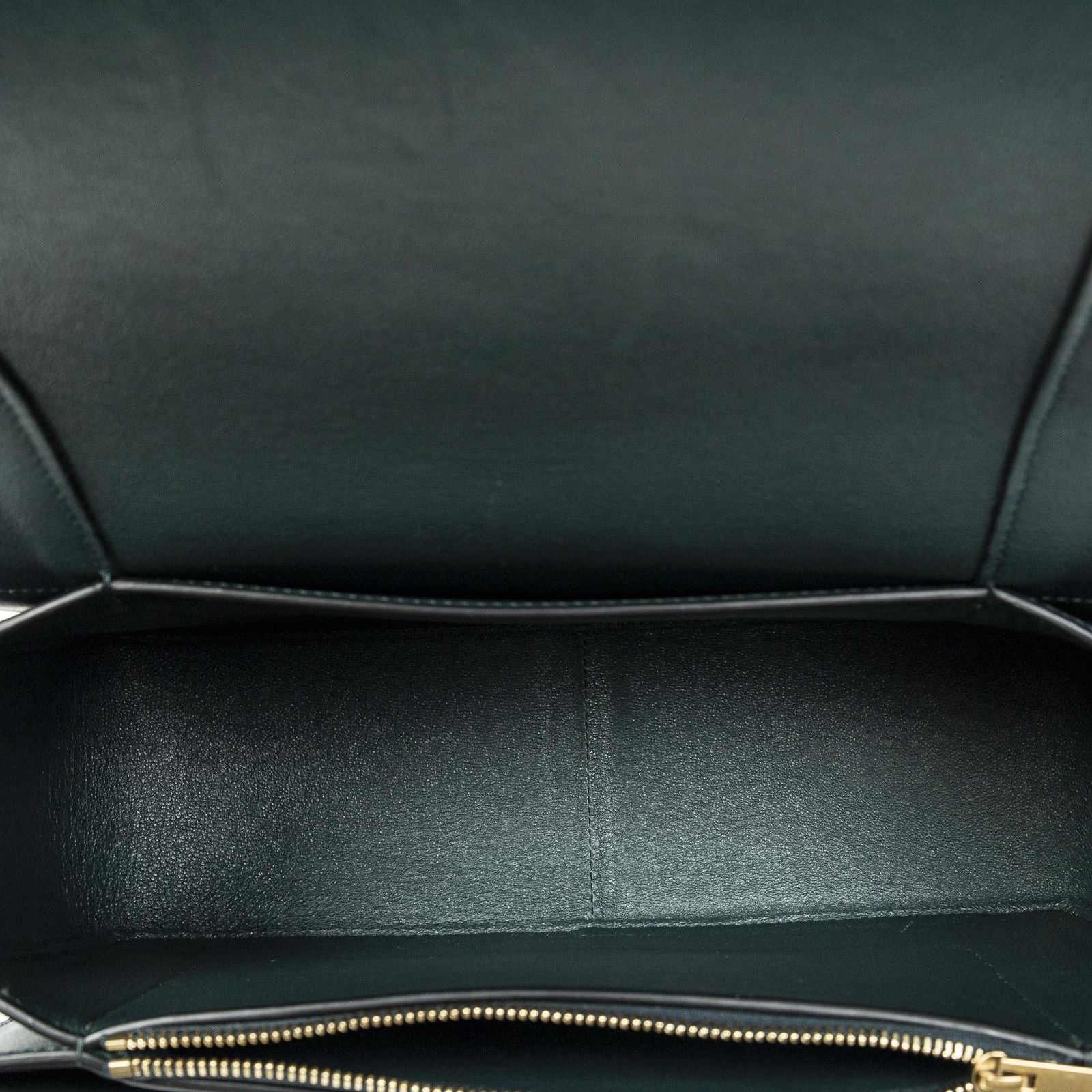 Celine Frame Cross Belt Bag Navy Dark Green Calfskin Leather — view 9