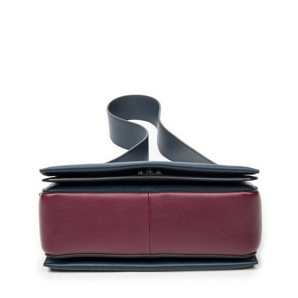 Celine Frame Cross Belt Bag Plum Dark Blue Calfskin Leather — view 6