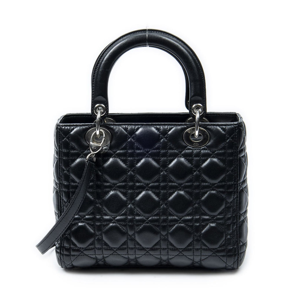 Dior Lady Dior Zip Black Canada Lambskin Leather Handbag — view 5
