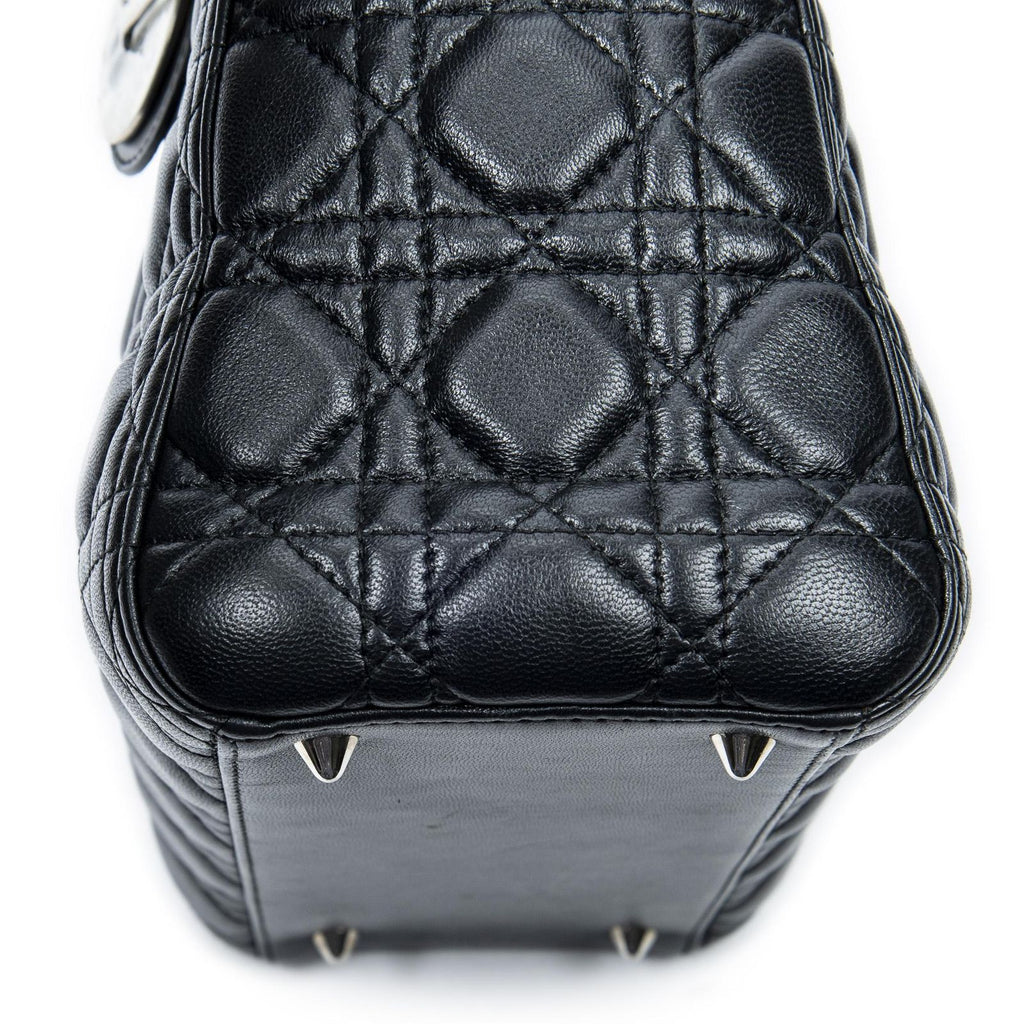 Dior Lady Dior Zip Black Canada Lambskin Leather Handbag — view 7