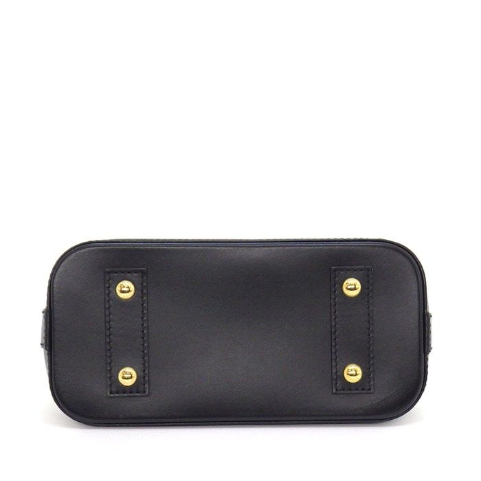 Louis Vuitton Handbag Alma BB Maltage White Black Lambskin Gold — view 4