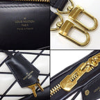 Louis Vuitton Handbag Alma BB Maltage White Black Lambskin Gold — view 7