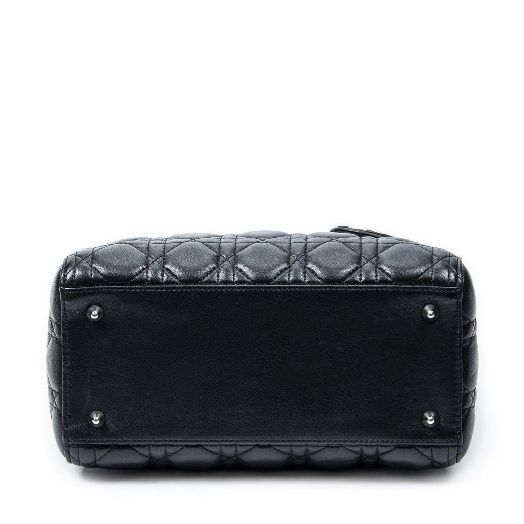 Dior Lady Dior Zip Black Canada Lambskin Leather Handbag — view 6