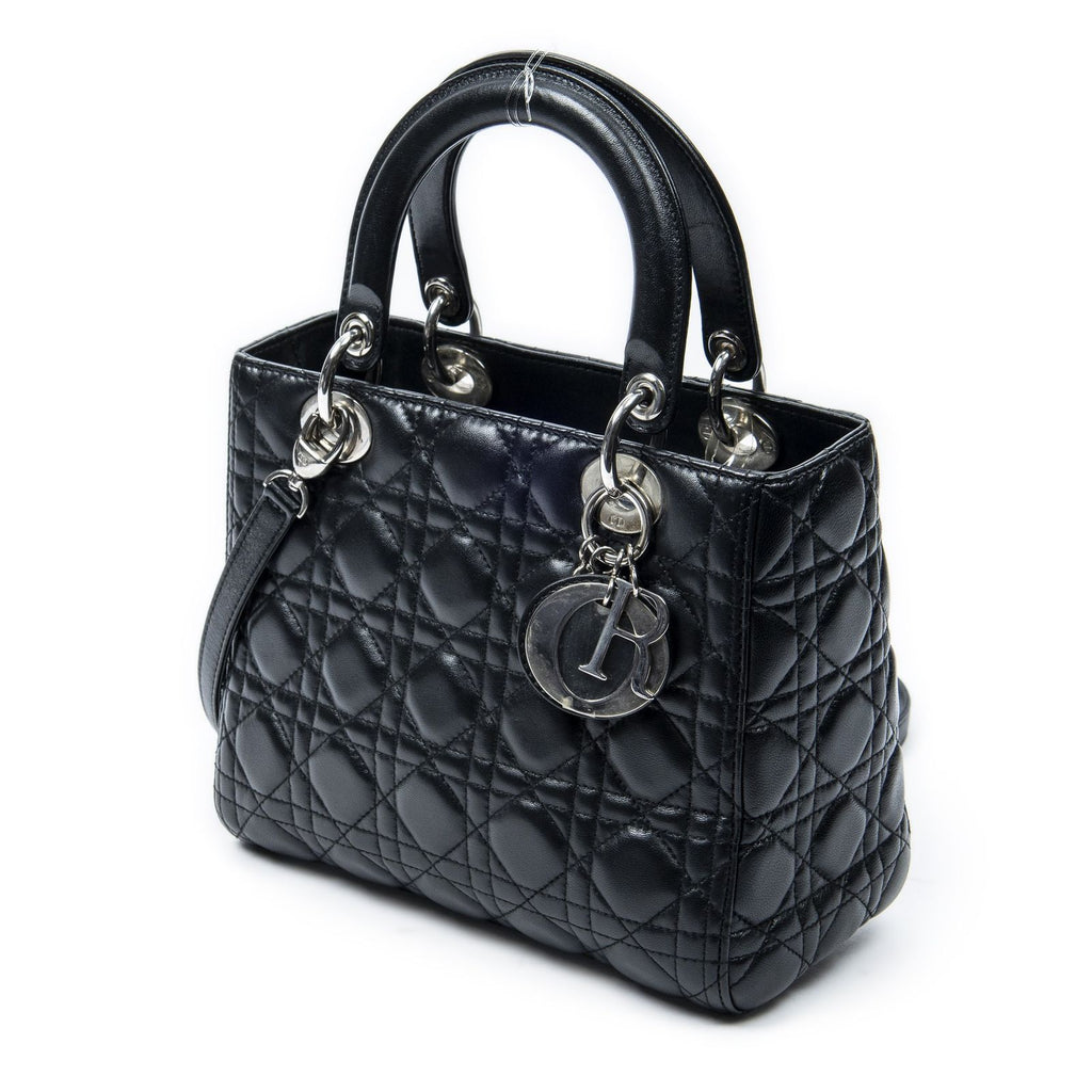 Dior Lady Dior Zip Black Canada Lambskin Leather Handbag — view 2