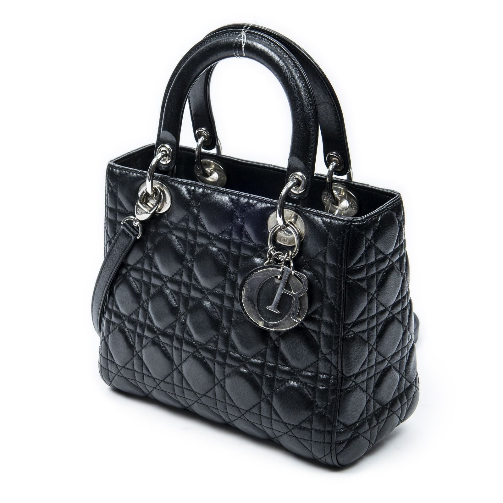 Dior Lady Dior Zip Black Canada Lambskin Leather Handbag — view 2