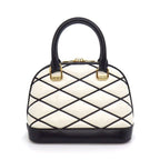 Louis Vuitton Handbag Alma BB Maltage White Black Lambskin Gold — view 2