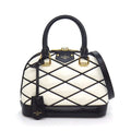 Louis Vuitton Handbag Alma BB Maltage White Black Lambskin Gold
