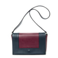 Celine Frame Cross Belt Bag Plum Dark Blue Calfskin Leather