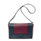 Celine Frame Cross Belt Bag Plum Dark Blue Calfskin Leather