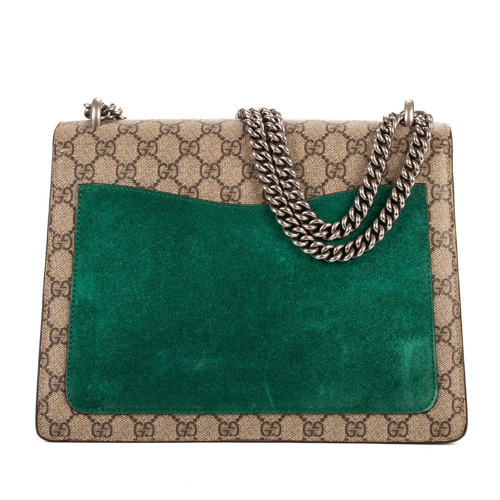 Gucci Dionysus Modern Sequin & Floral Embroidery Beige Green GG Supreme Canvas — view 5