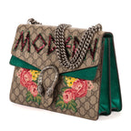Gucci Dionysus Modern Sequin & Floral Embroidery Beige Green GG Supreme Canvas — view 2