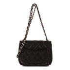 Chanel Mini Classic Single Flap Black Gray Calfskin Leather — view 5