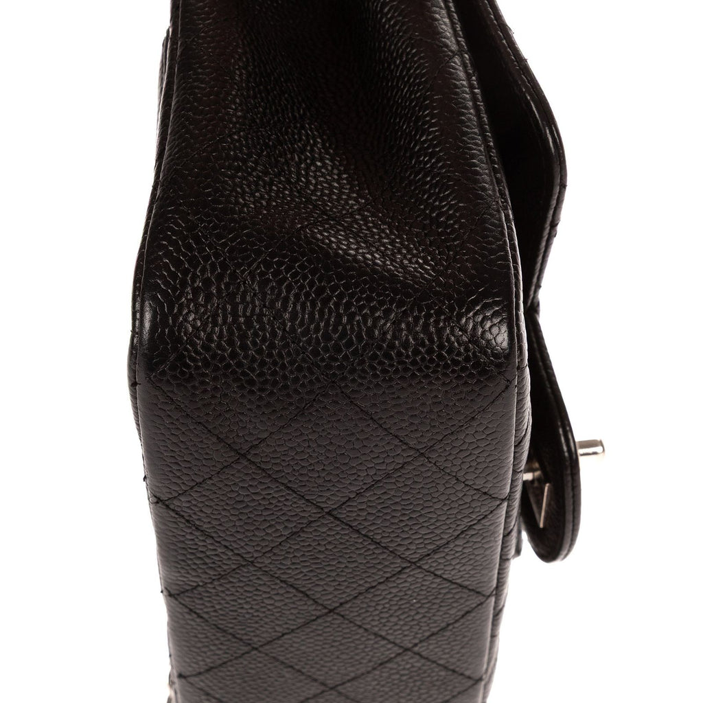 Chanel Mini Classic Single Flap Black Gray Calfskin Leather — view 7
