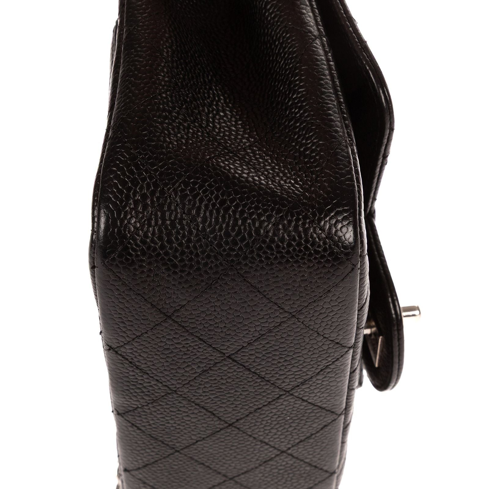 Chanel Mini Classic Single Flap Black Gray Calfskin Leather — view 7