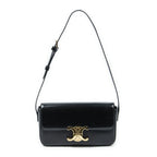 Celine Claude Black Smooth Scarf Skin Leather