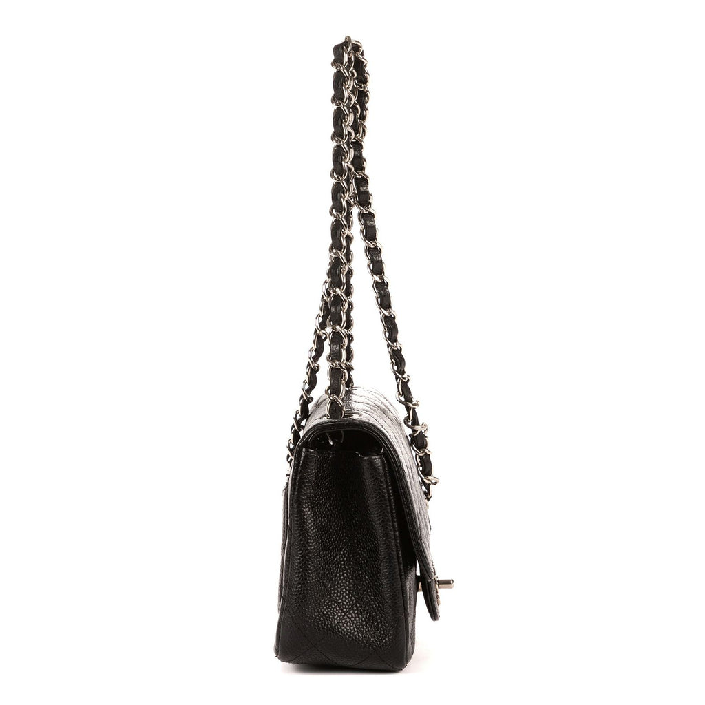 Chanel Mini Classic Single Flap Black Gray Calfskin Leather — view 4