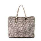 Fendi Small Square Shopping Tote Light Pink Zucchino Canvas — view 5