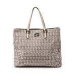 Fendi Small Square Shopping Tote Light Pink Zucchino Canvas