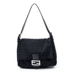 Fendi Mama Forever Black Zucchino Embossed Canvas