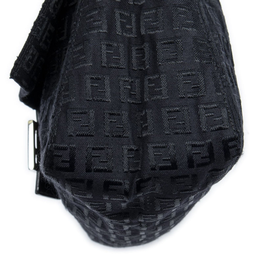 Fendi Mama Forever Black Zucchino Embossed Canvas — view 7