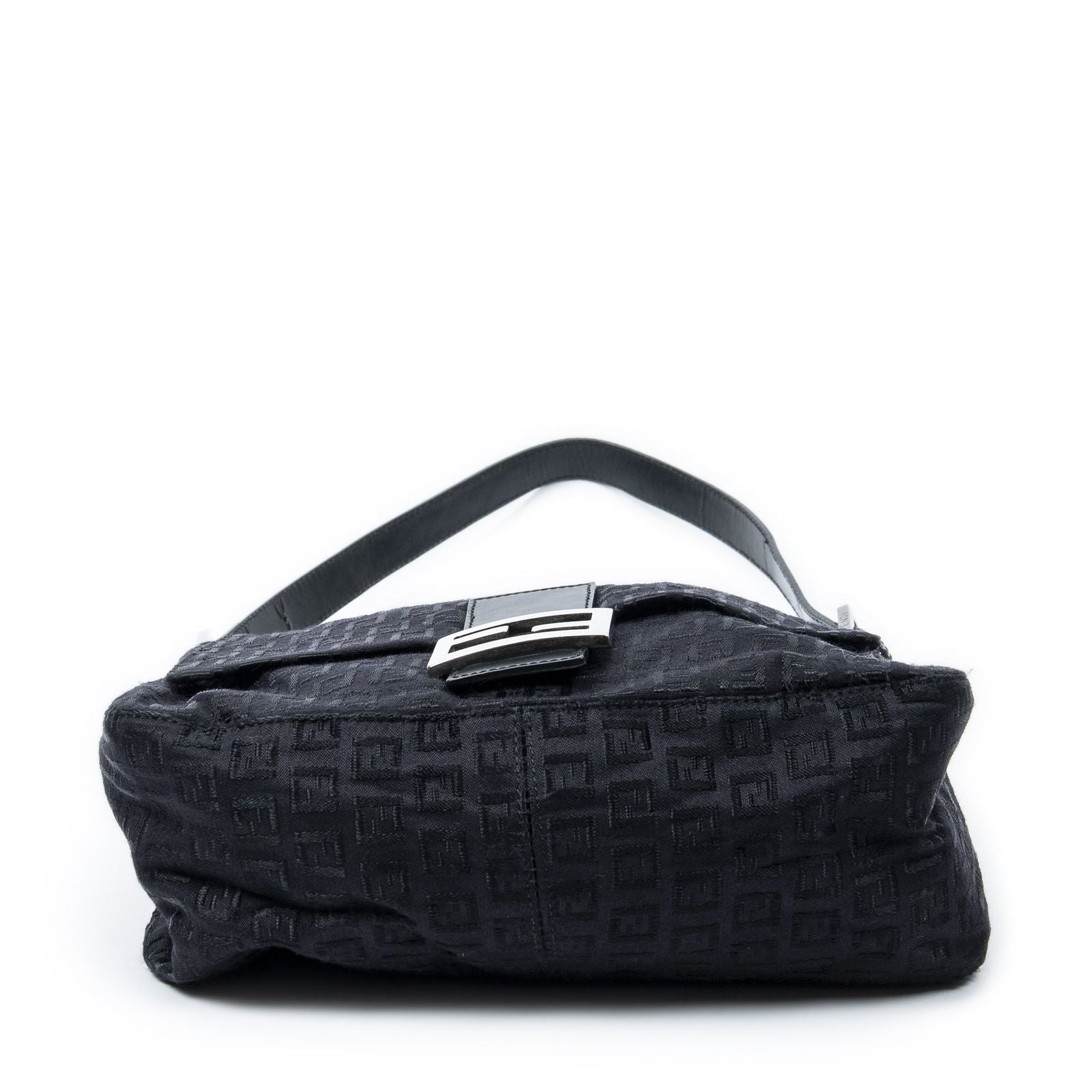 Fendi Mama Forever Black Zucchino Embossed Canvas — view 6