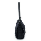 Fendi Mama Forever Black Zucchino Embossed Canvas — view 4