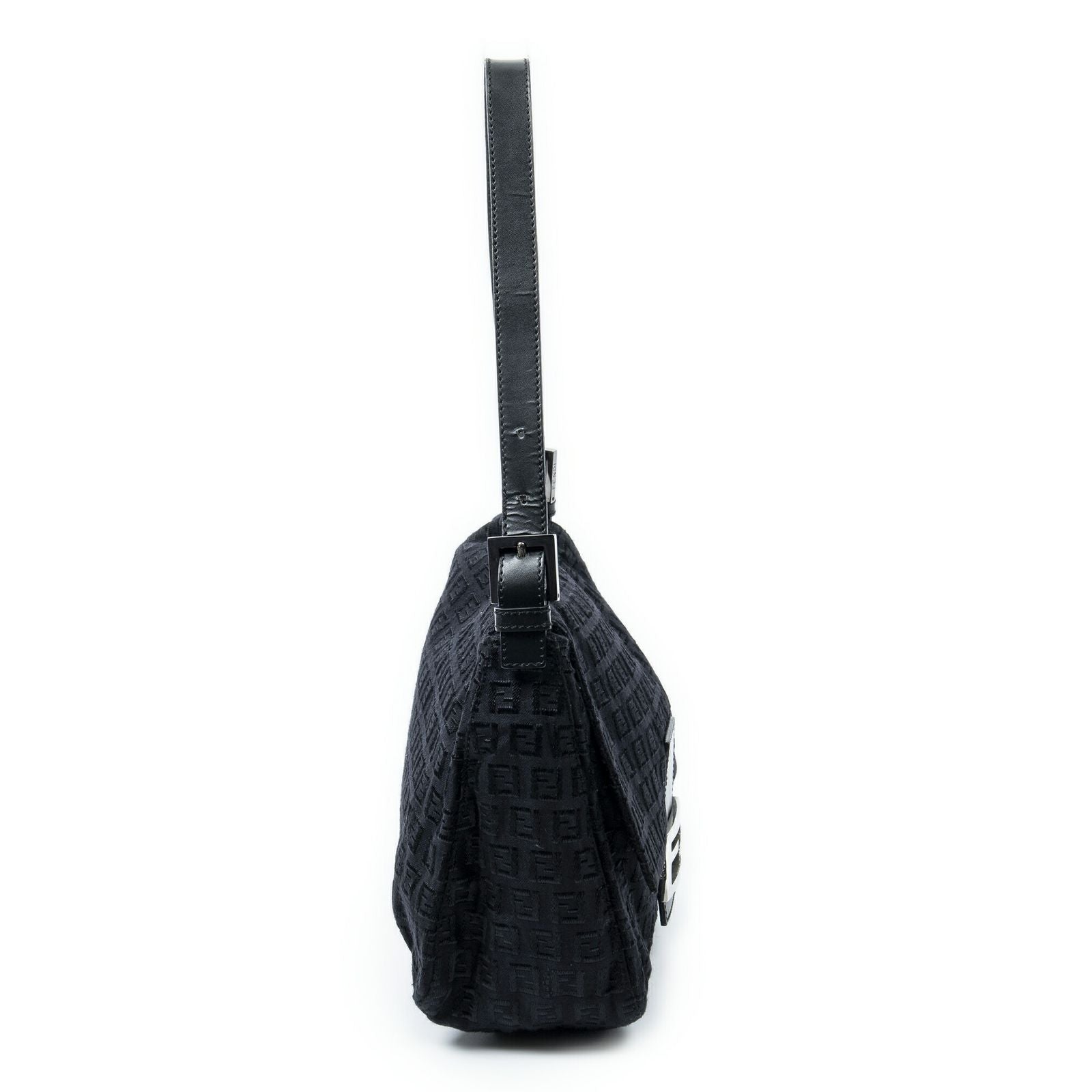 Fendi Mama Forever Black Zucchino Embossed Canvas — view 4