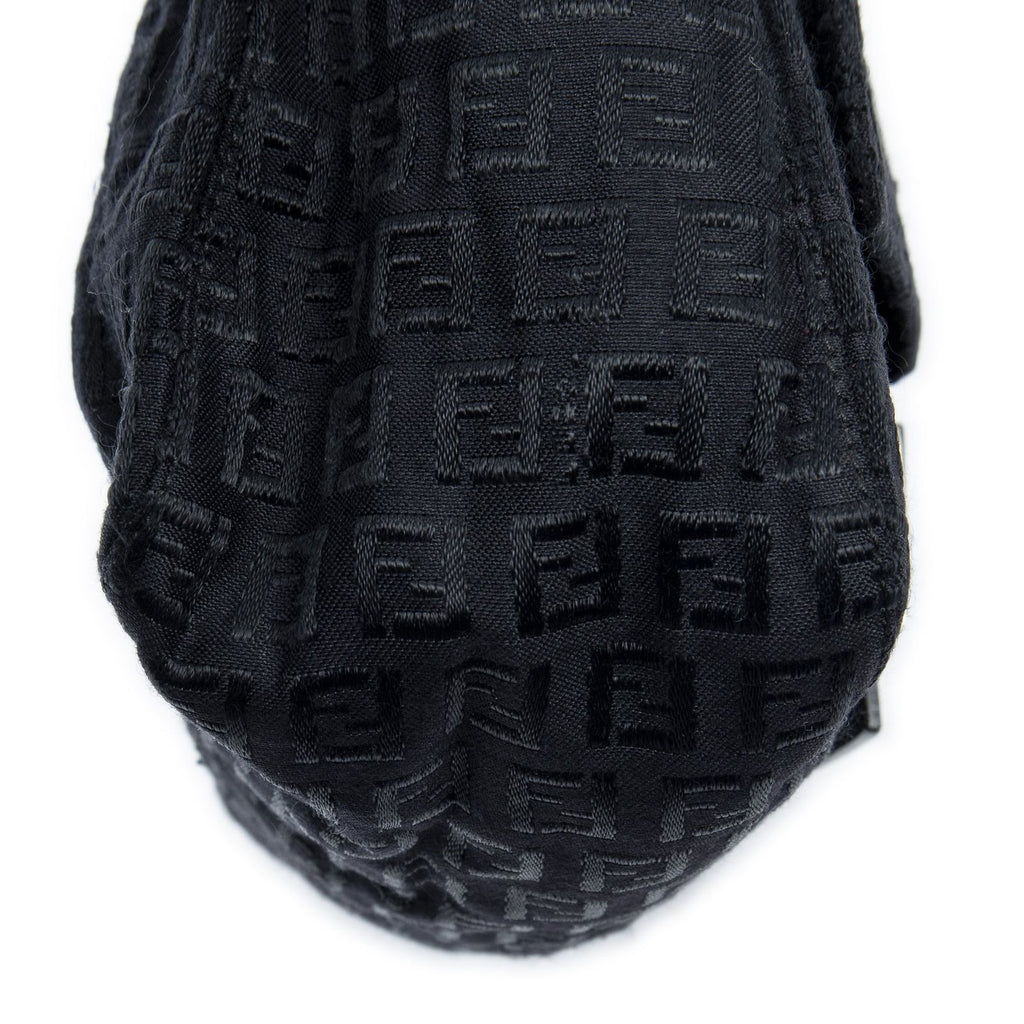 Fendi Mama Forever Black Zucchino Embossed Canvas — view 8