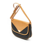 Saint Laurent Yves Vintage Flap Crossbody Black Tang Gogh Canvas — view 2