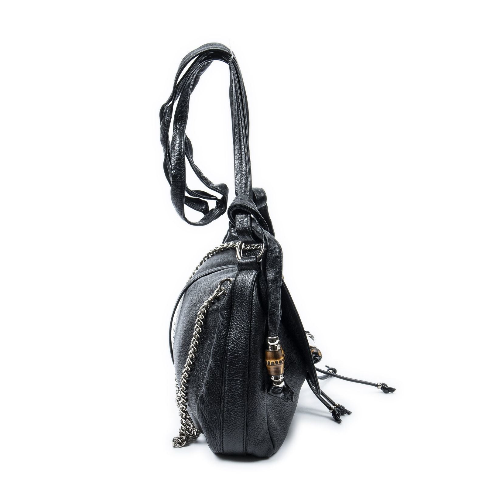 Gucci Large Jungle Messenger Black Gray Calfskin Leather — view 4