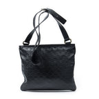 Gucci Large Square Zip Messenger Black Guccissima — view 5