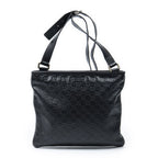 Gucci Large Square Zip Messenger Black Guccissima