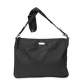 Gucci Large Flat Messenger Bag Black GG Nylon Canvas