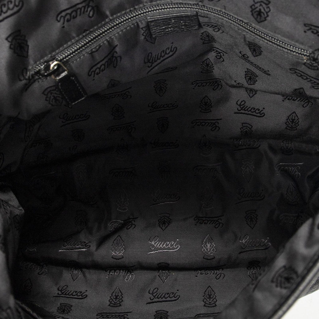Gucci Large Flap Messenger Black Guccissima — view 9