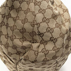 Gucci Studded Pellum Tote Beige Dark Brown GG Canvas — view 8