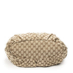 Gucci Studded Pellum Tote Beige Dark Brown GG Canvas — view 6