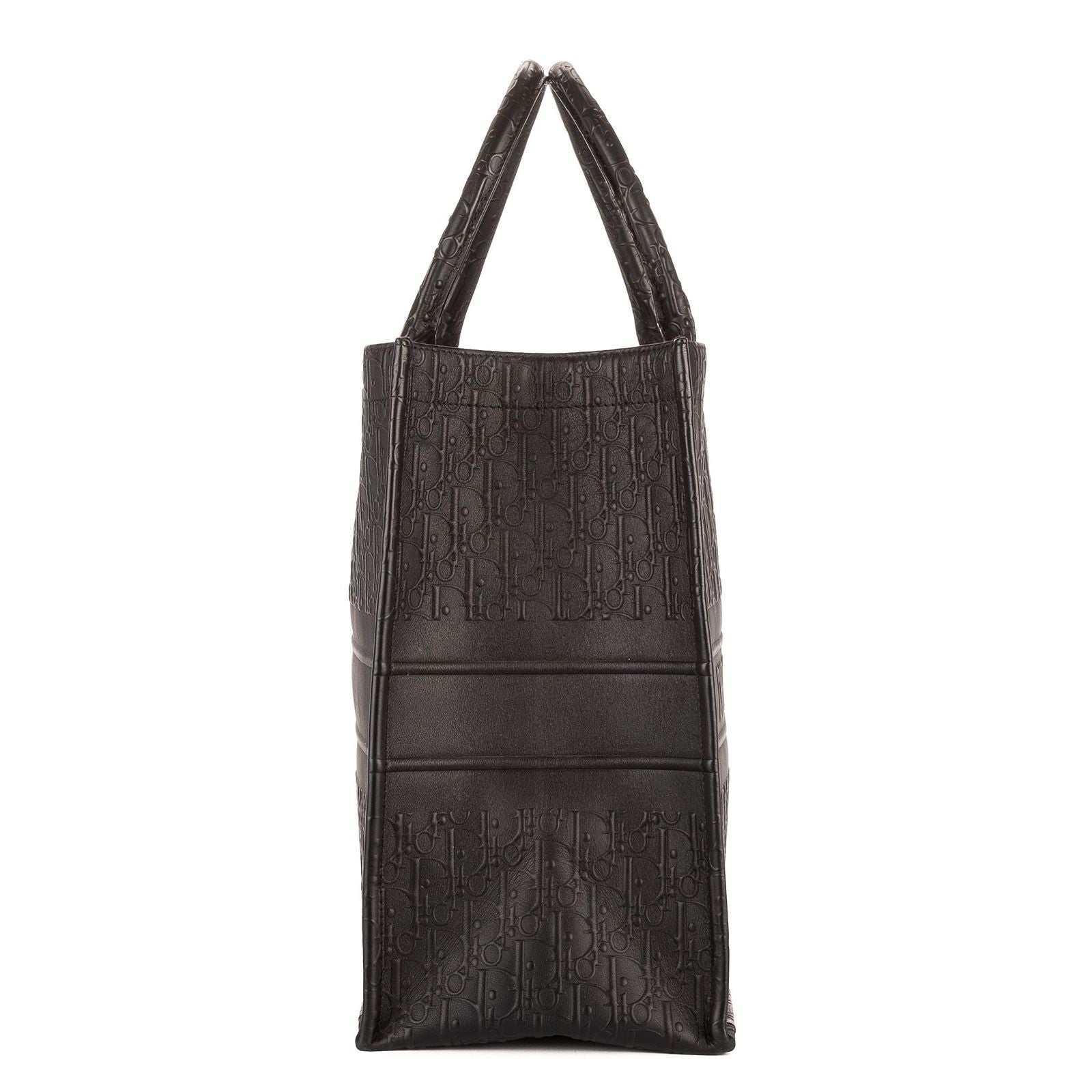 Dior Book Tote Black Embossed Calfskin — view 4