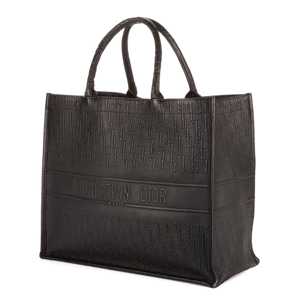 Dior Book Tote Black Embossed Calfskin — view 2
